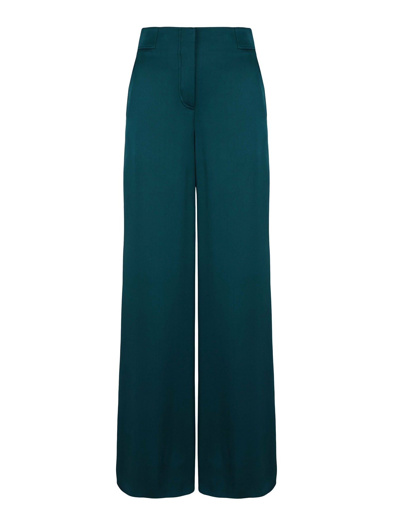 wide-leg silk trousers