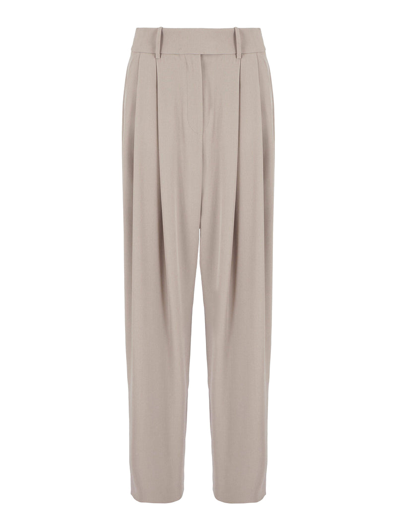 silk-georgette tailored trousers