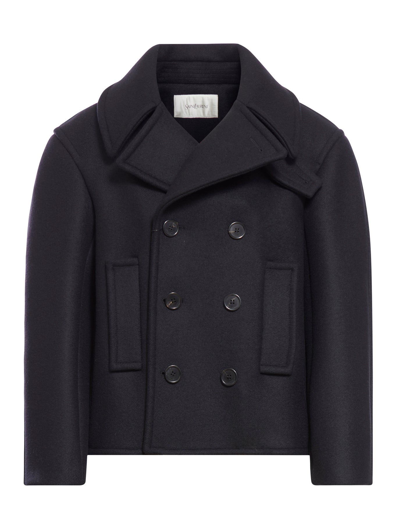 Dark blue wool wide coat