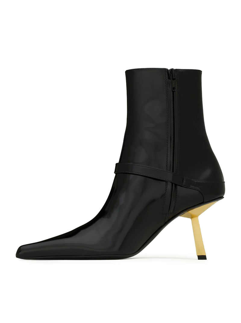 LEE ankle boots in mirrored leather