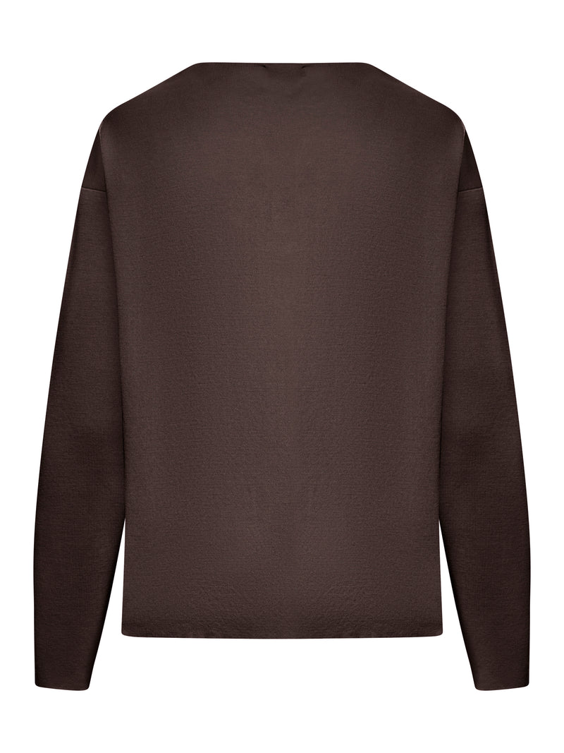 ASYMMETRIC V-NECK SWEATER