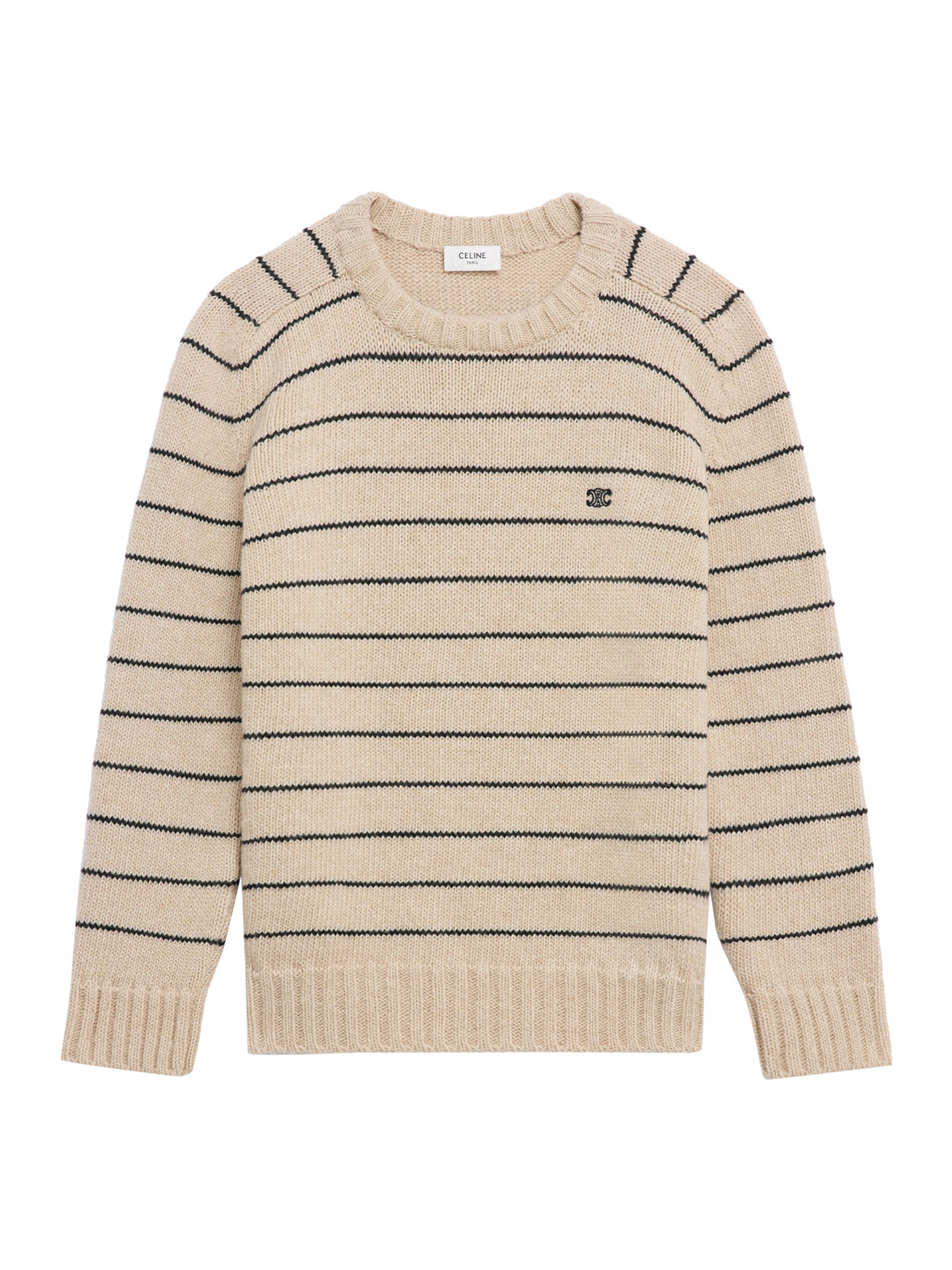 STRIPED WOOL TRIOMPHE CREW-NECK SWEATER