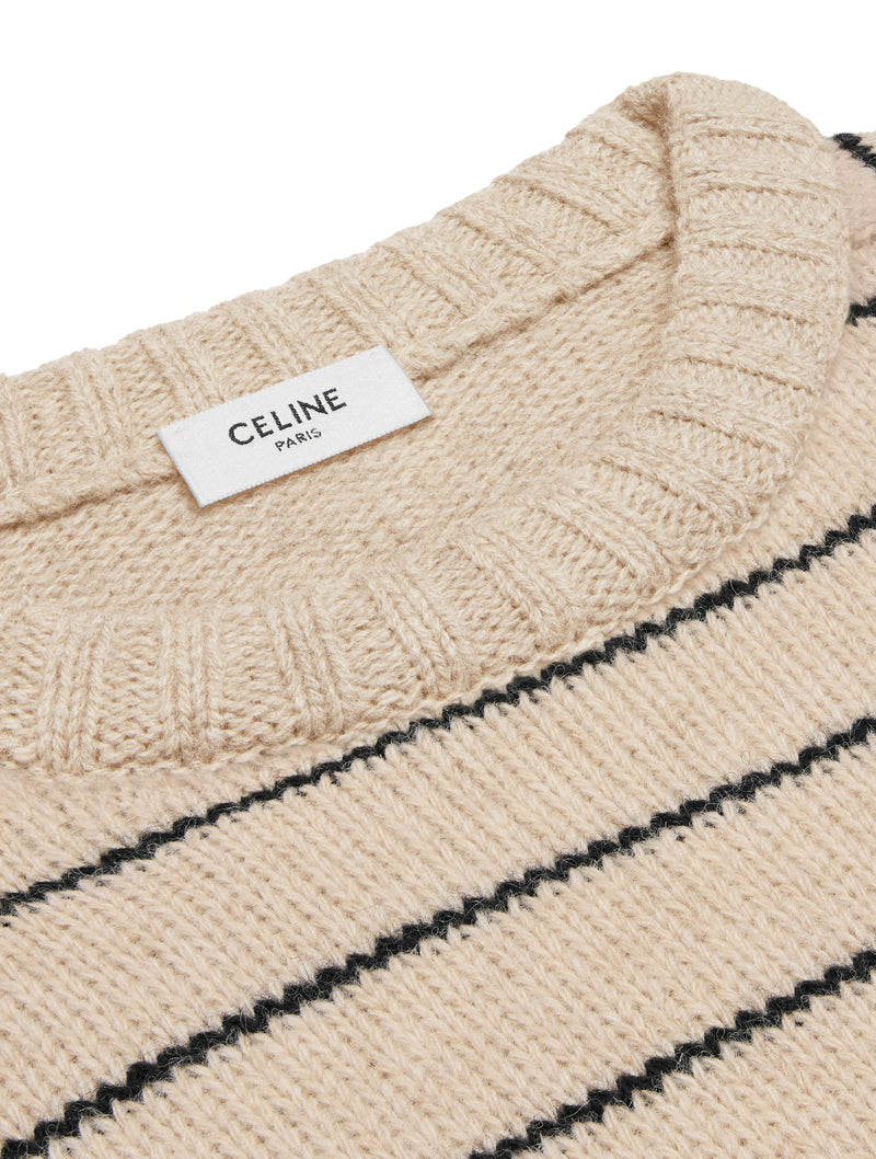 STRIPED WOOL TRIOMPHE CREW-NECK SWEATER