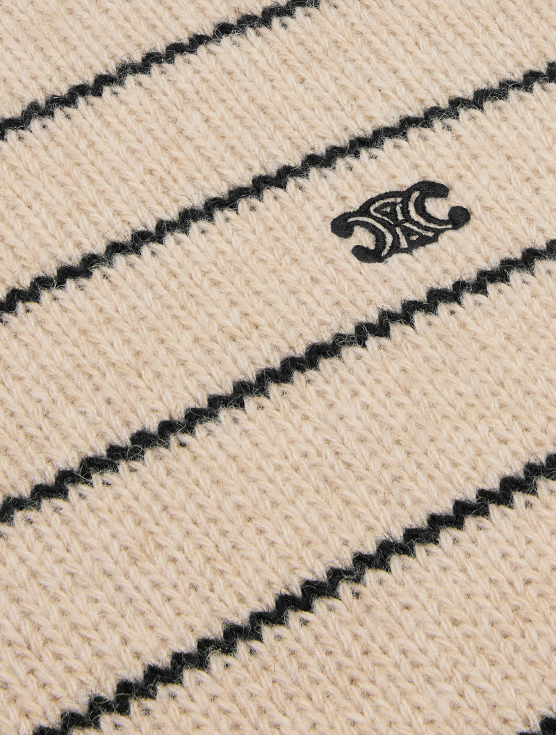 STRIPED WOOL TRIOMPHE CREW-NECK SWEATER