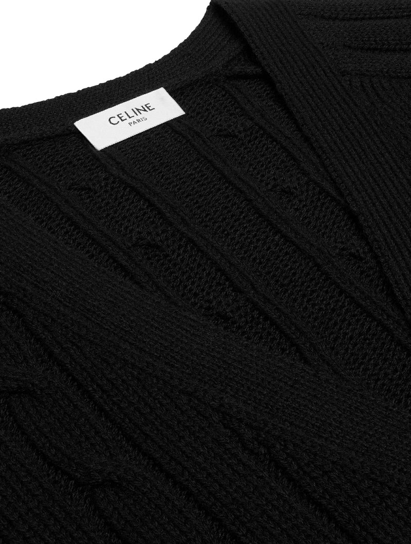 CASHMERE TRIOMPHE WOVEN CARDIGAN