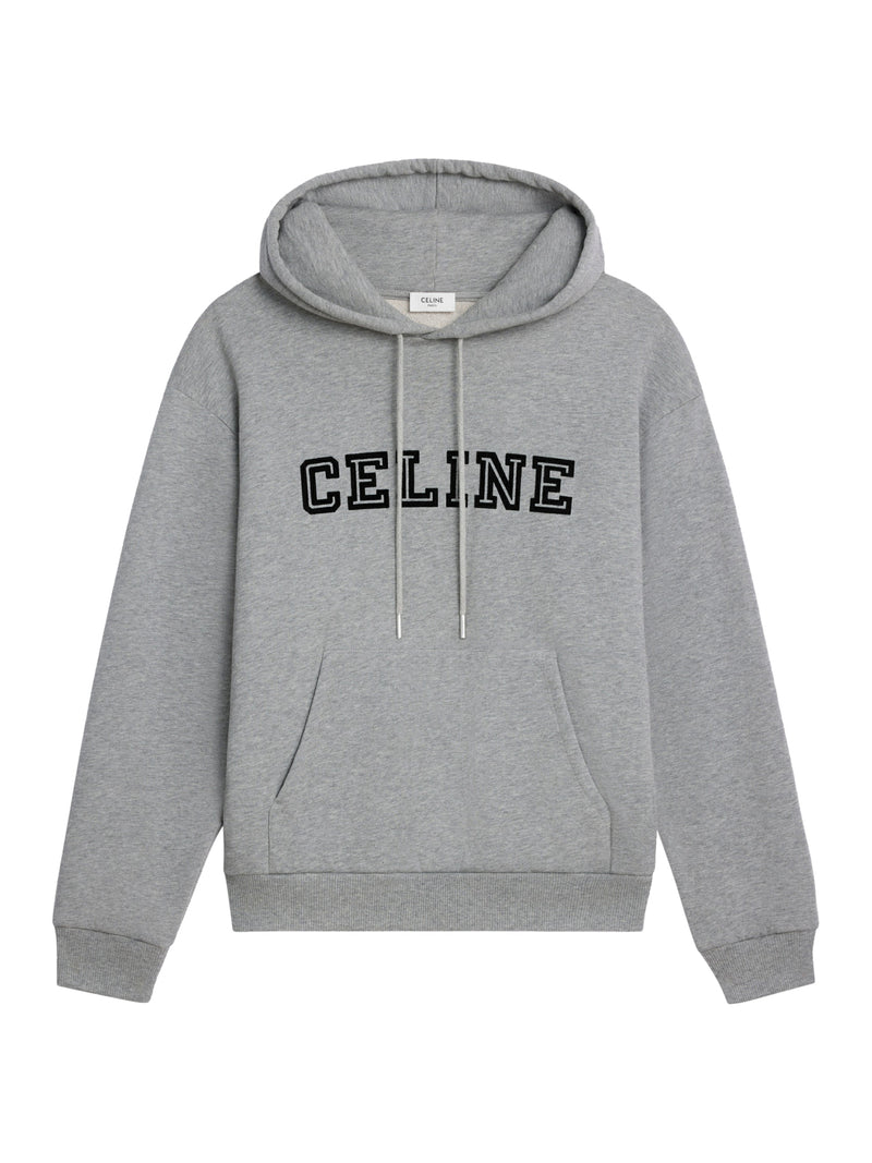 CELINE LOOSE COTTON FLEECE HOODIE