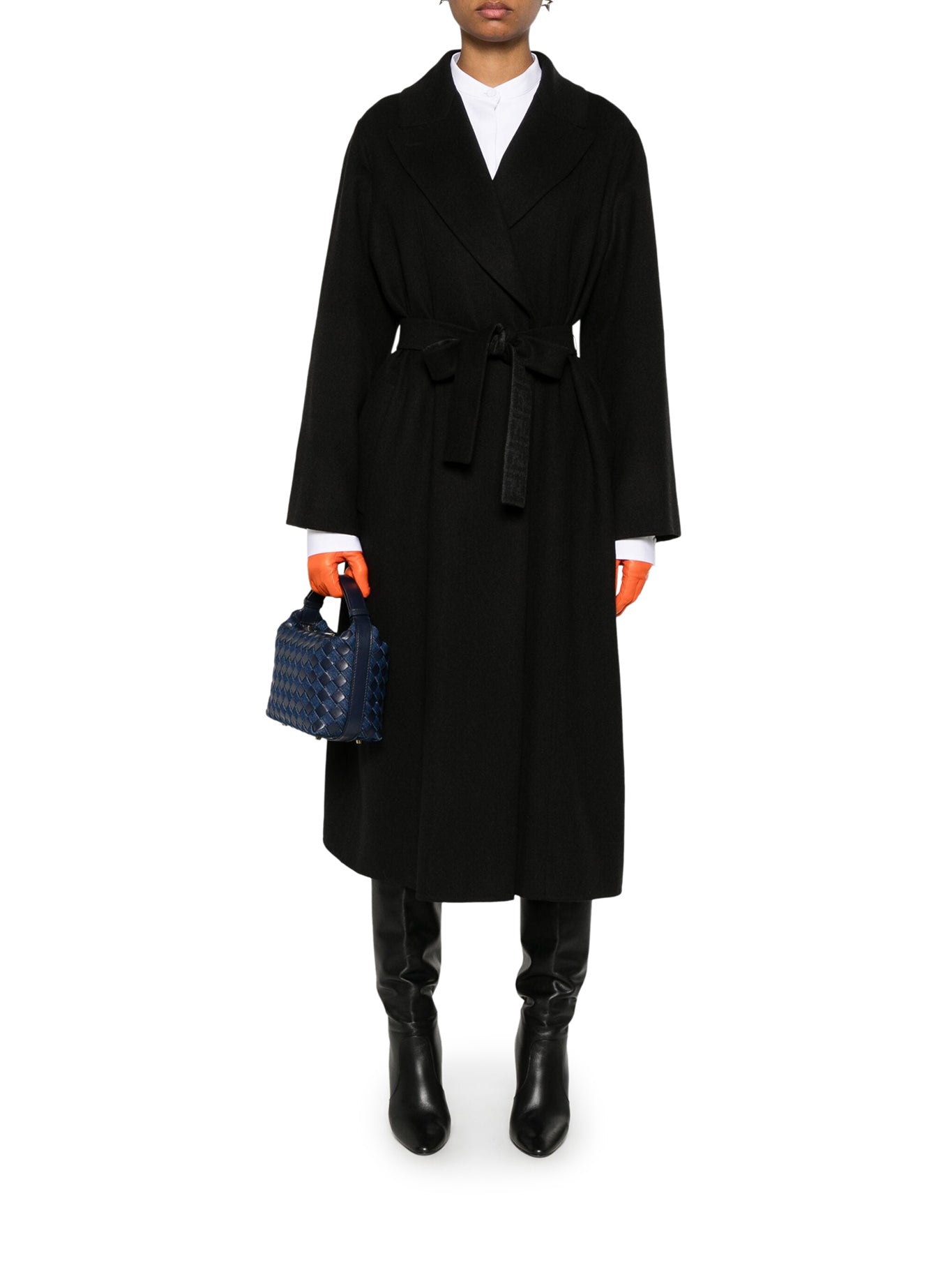 Black wool coat