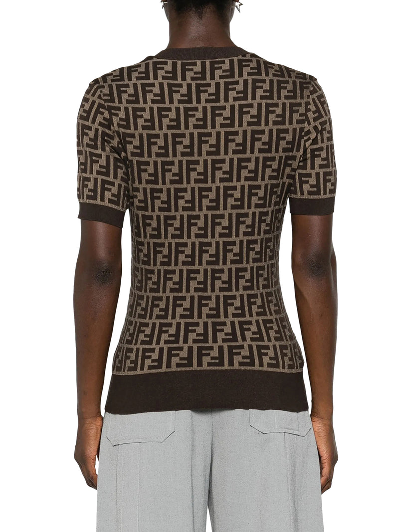BROWN FF COTTON SWEATER