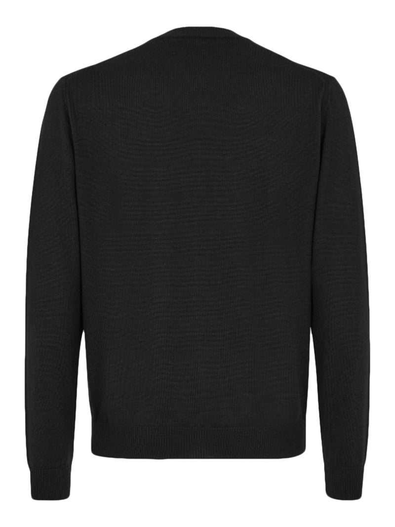 Black wool sweater