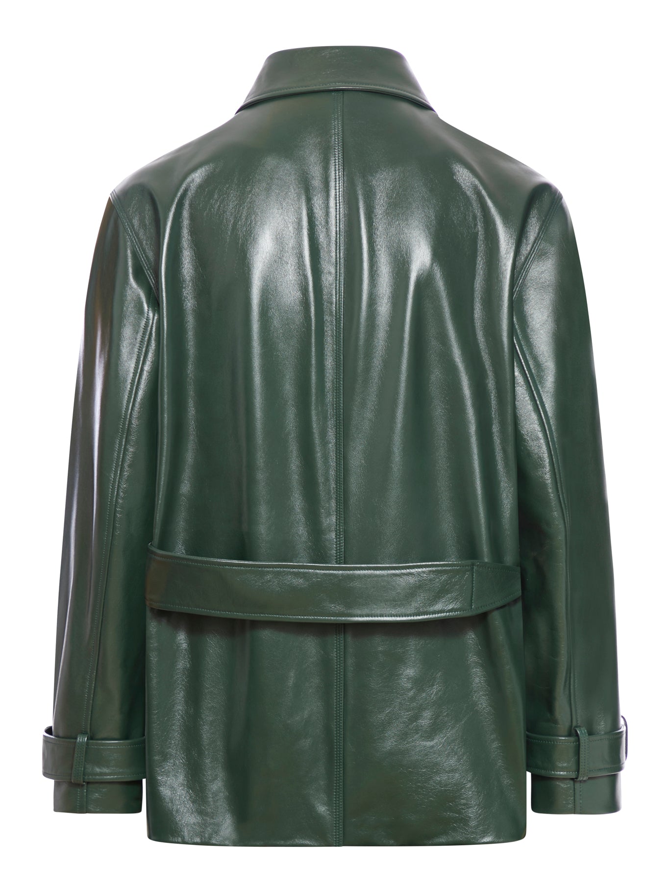 SHINY LEATHER TRENCH
