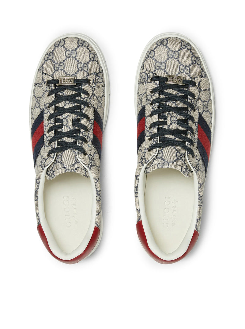 GUCCI ACE MEN`S SNEAKER WITH WEB DETAIL