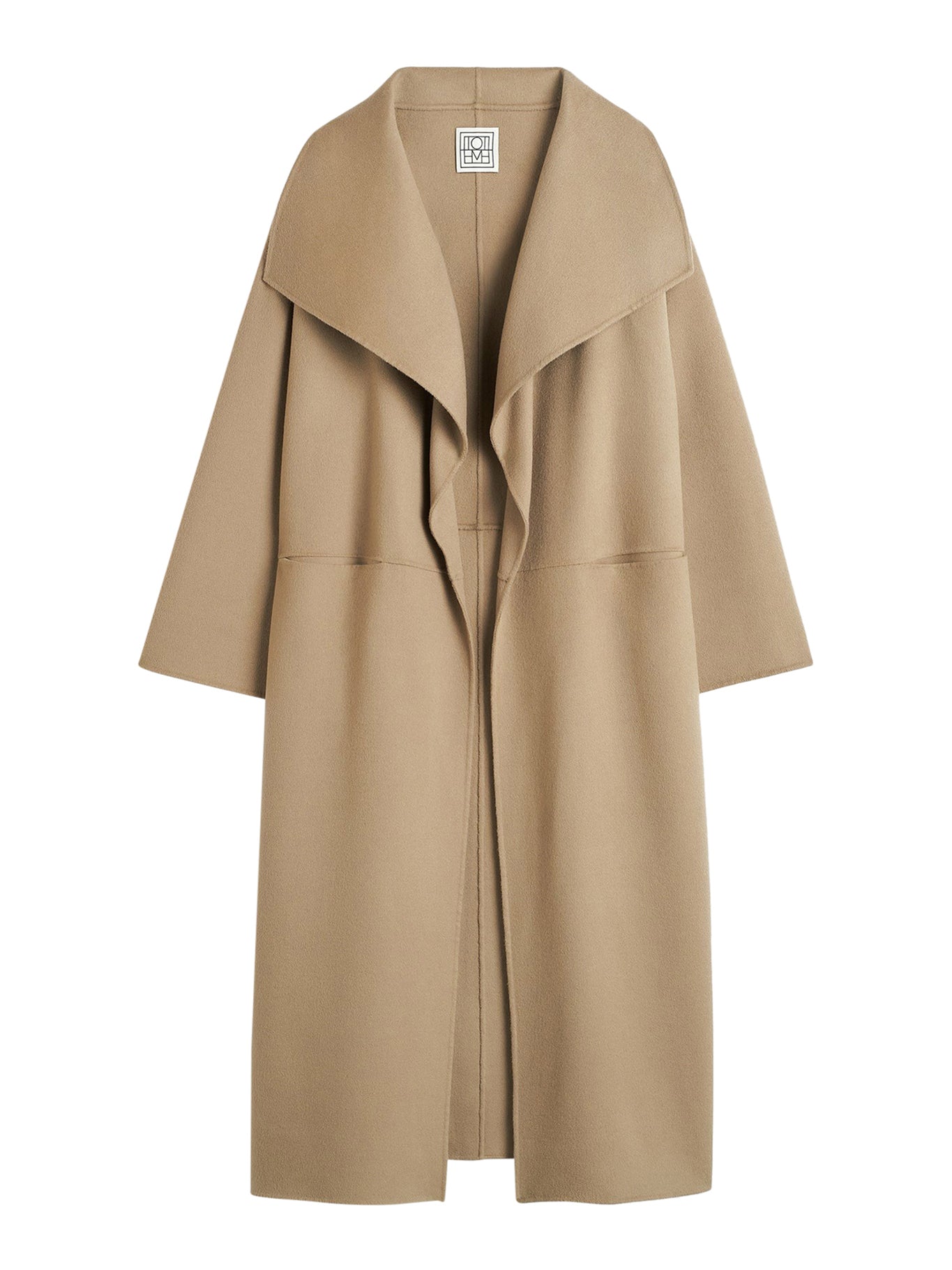 Signature wool cashmere coat truffle