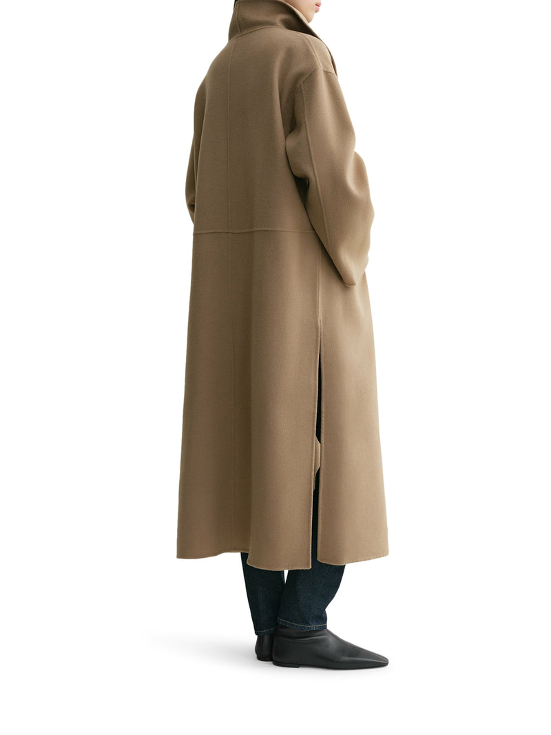 Signature wool cashmere coat truffle