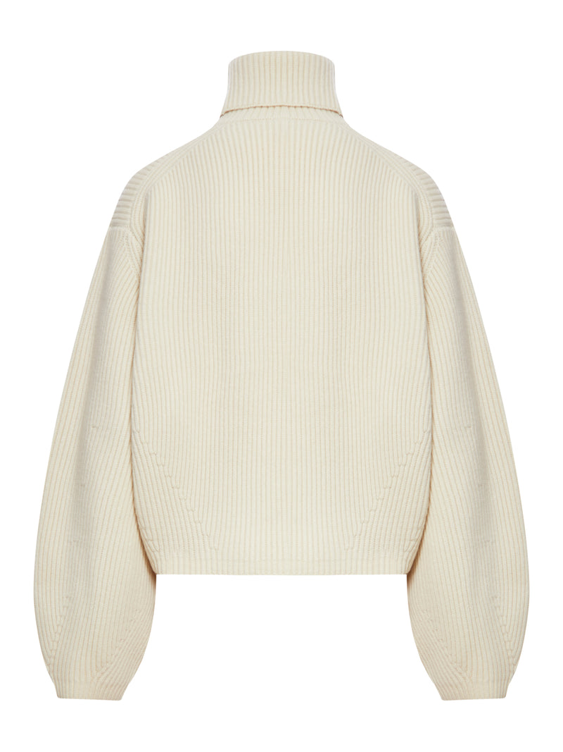 RIBBED TURTLENECK SWEATER