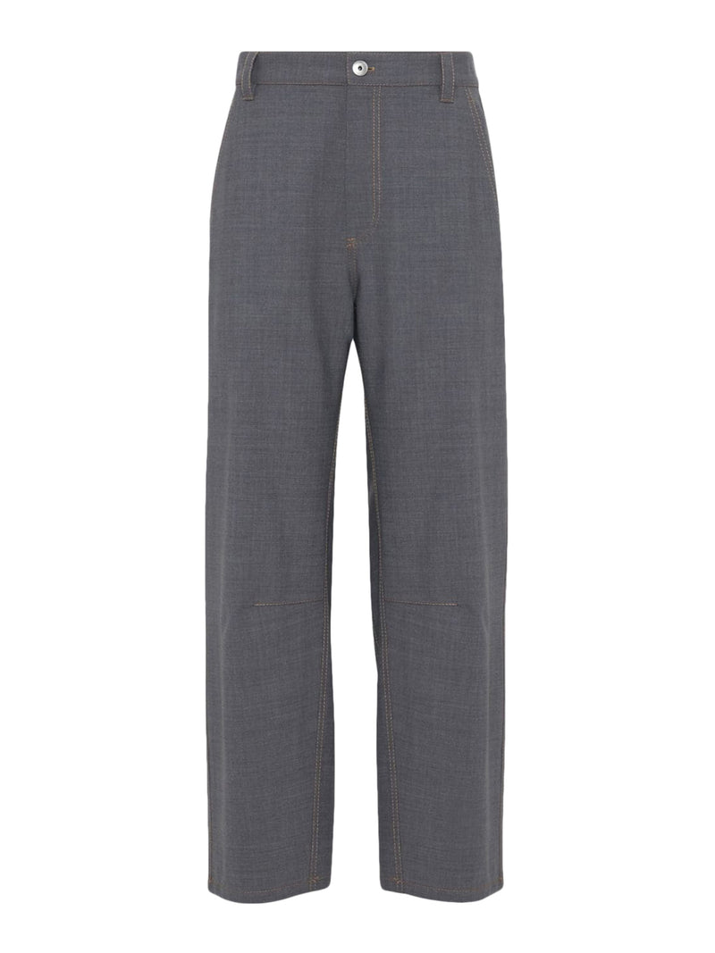 Mélange-effect trousers