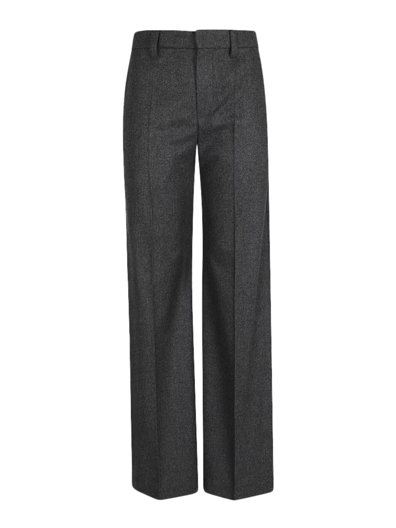 Loose trousers in virgin wool and cashmere flannel