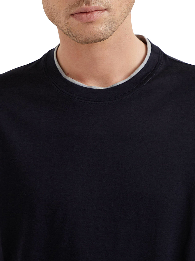 Jersey T-shirt with contrasting edging