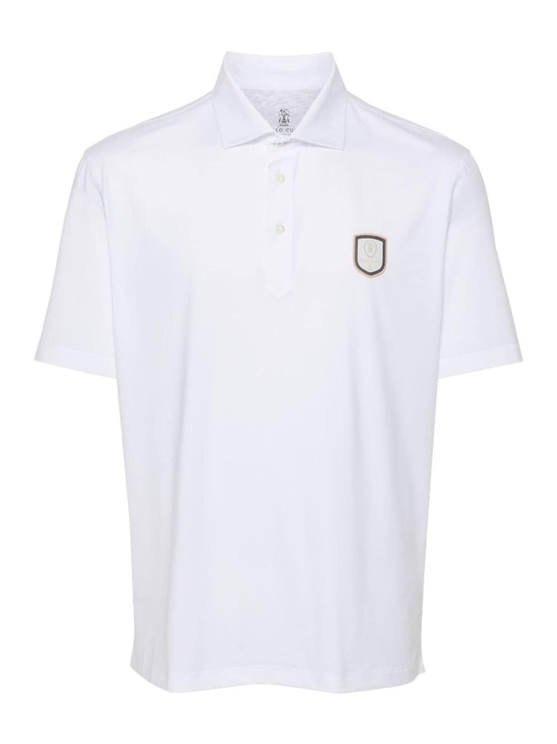 Logo-patch polo shirt