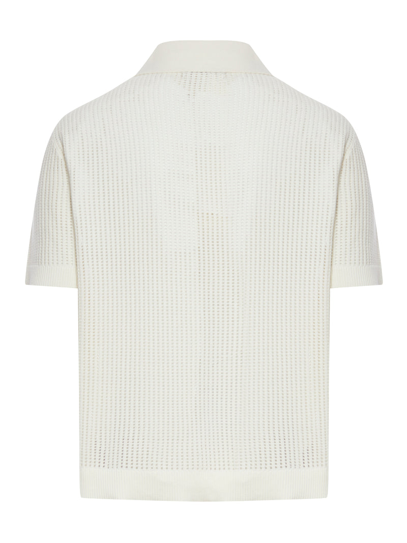 EGYPTIAN COTTON PERFORATED POLO