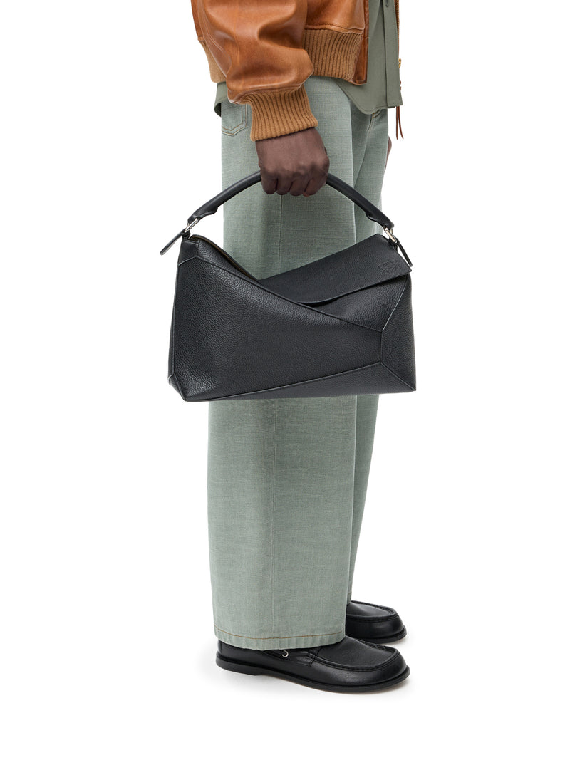 LARGE PUZZLE BAG IN HAMMERED CALFSKIN