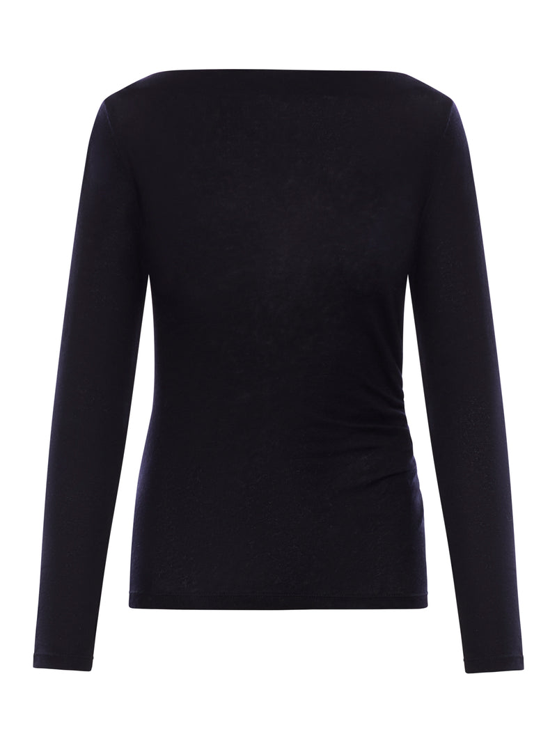 WOOL AND CASHMERE SWEATER WITH BOAT NECK