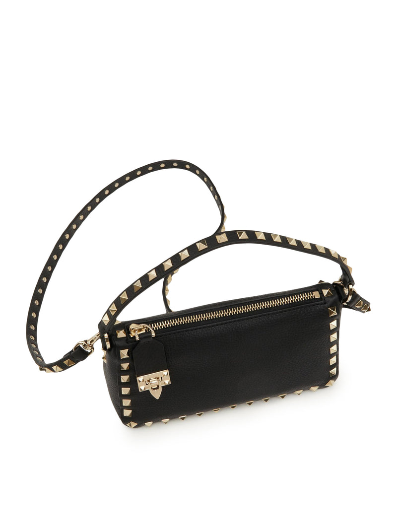 SMALL ROCKSTUD SHOULDER BAG IN GRAINED CALFSKIN