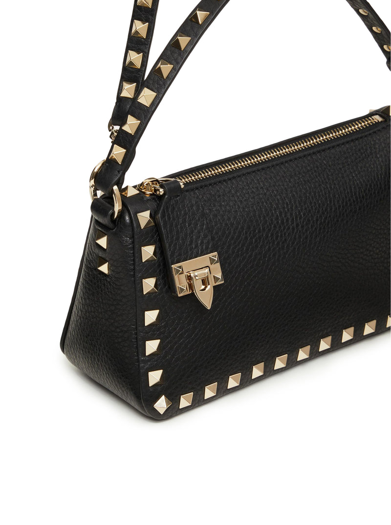 SMALL ROCKSTUD SHOULDER BAG IN GRAINED CALFSKIN