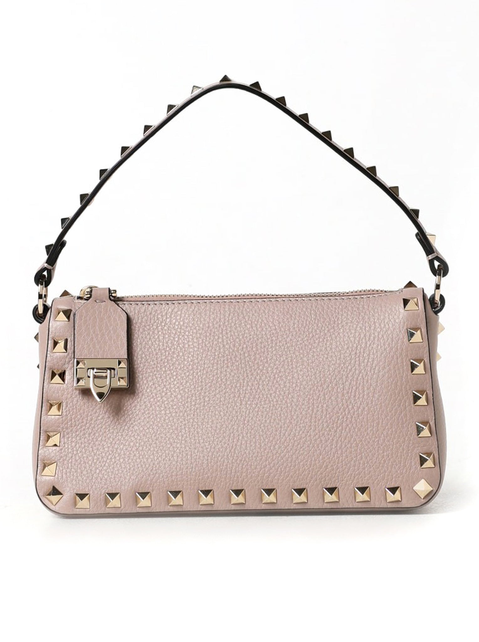 SMALL ROCKSTUD SHOULDER BAG IN GRAINED CALFSKIN