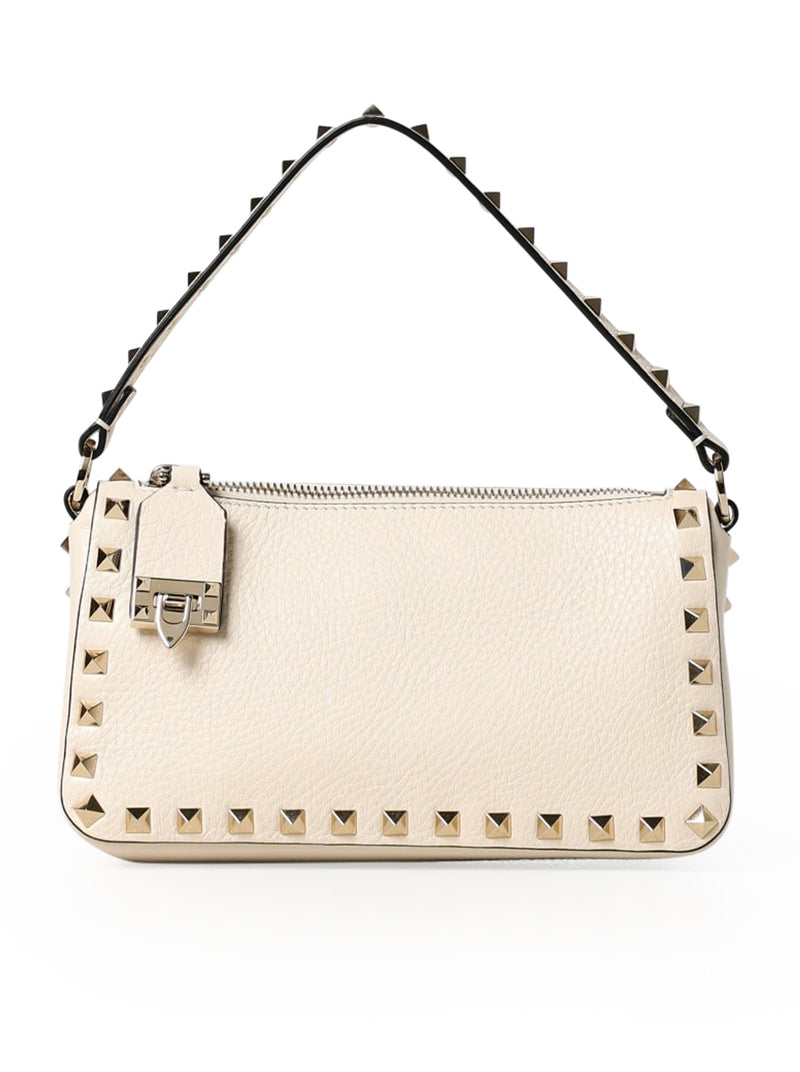 SMALL ROCKSTUD SHOULDER BAG IN GRAINED CALFSKIN