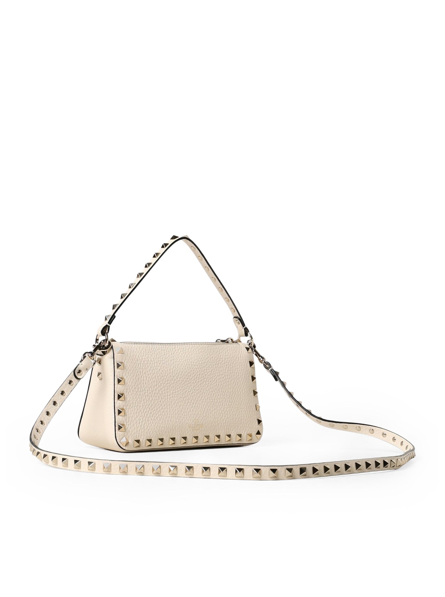 SMALL ROCKSTUD SHOULDER BAG IN GRAINED CALFSKIN