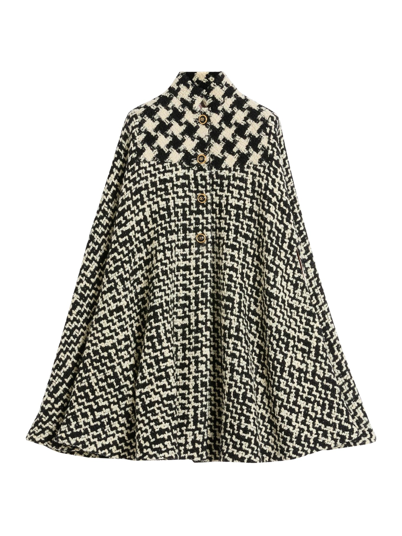 GEOMETRIC TWEED CAPE