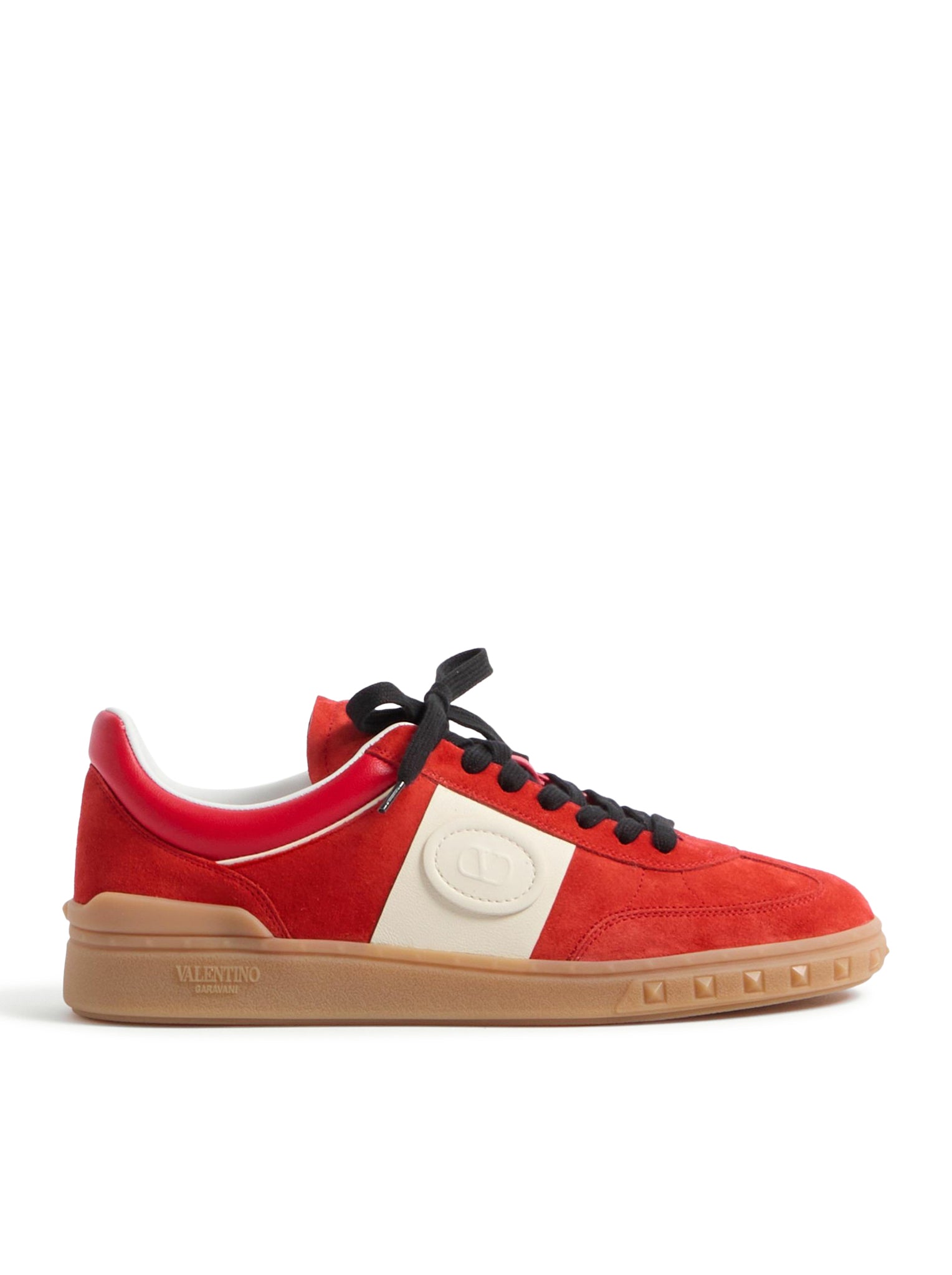 UPVILLAGE LOW TOP SNEAKER IN SPLIT LEATHER AND CALFSKIN NAPPA LEATHER