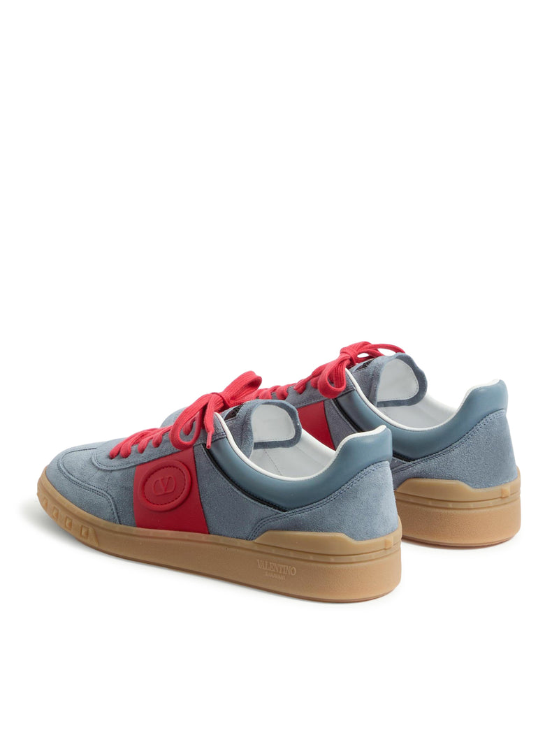 UPVILLAGE LOW TOP SNEAKER IN SPLIT LEATHER AND CALFSKIN NAPPA LEATHER