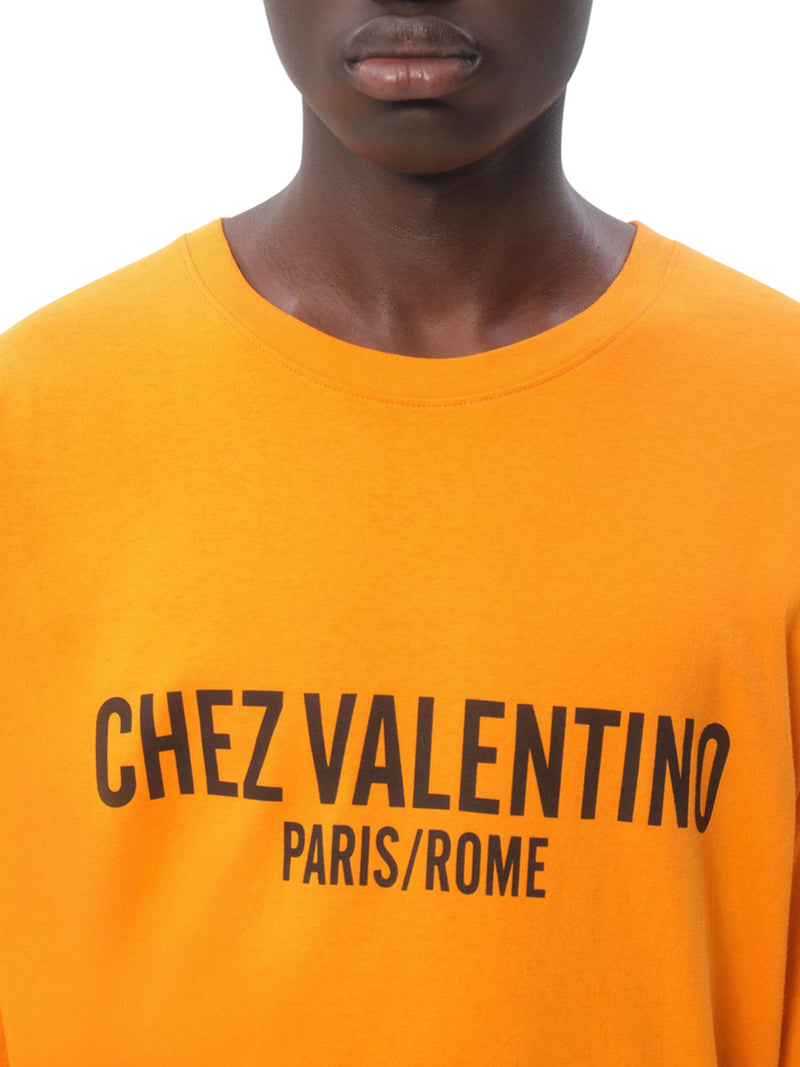 CHEZ VALENTINO PRINT COTTON T-SHIRT