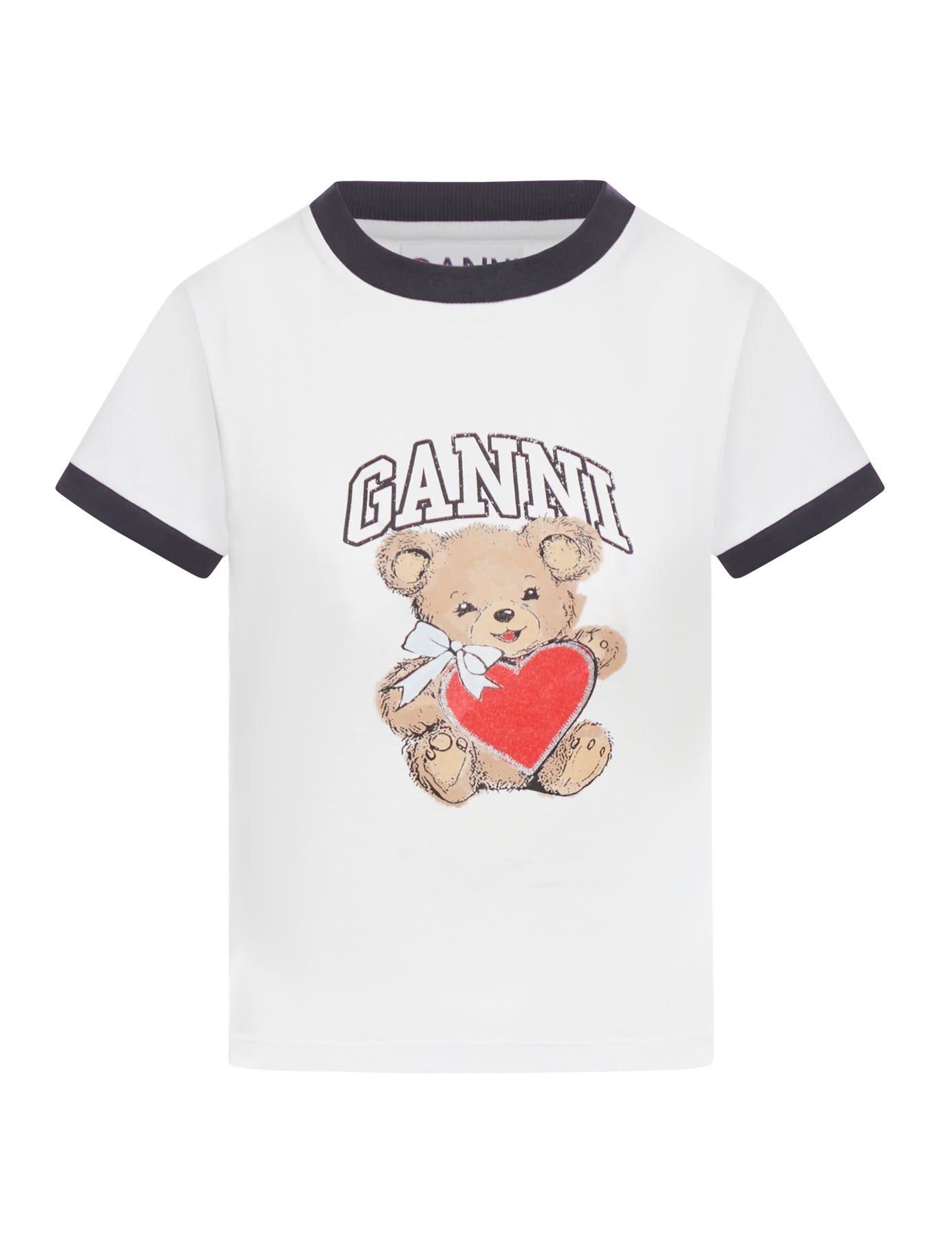 WHITE BASIC JERSEY BEAR T-SHIRT