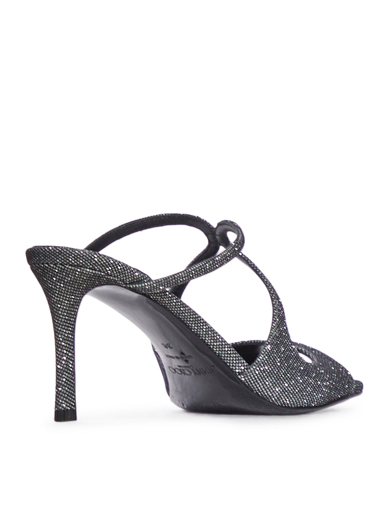 ANISE 75MM SANDALS WITH GLITTER