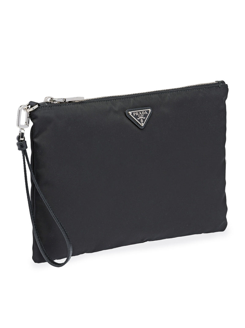 Re-Nylon and Saffiano Pouch