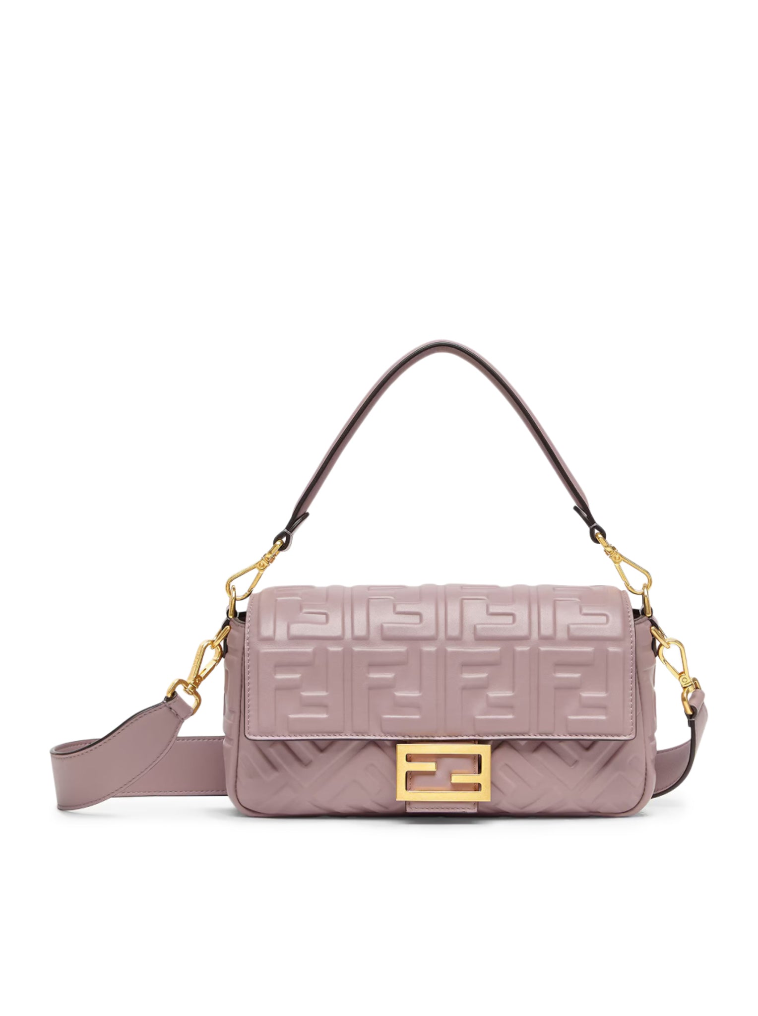 MAUVE PINK LEATHER BAGUETTE