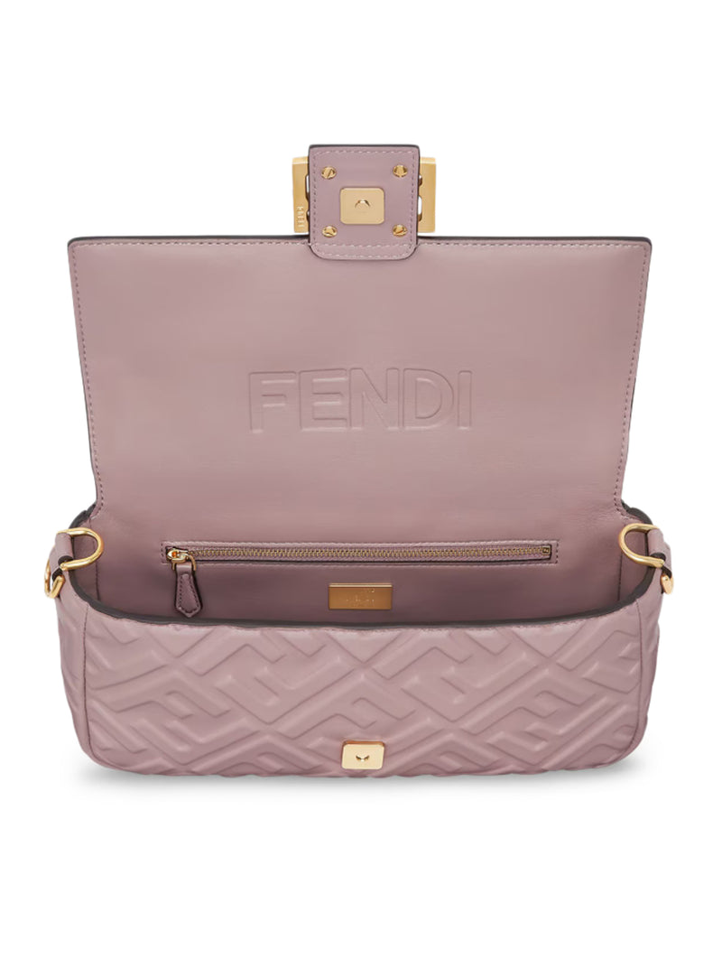 MAUVE PINK LEATHER BAGUETTE