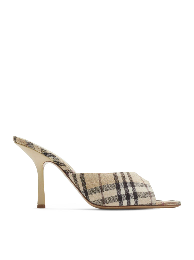 BURBERRY CHECK PRINT MULE