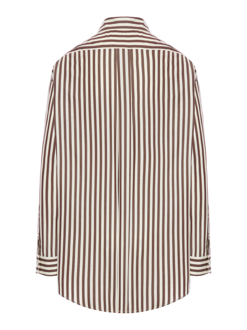 OVERSIZED STRIPED SHIRT WITH LOGO