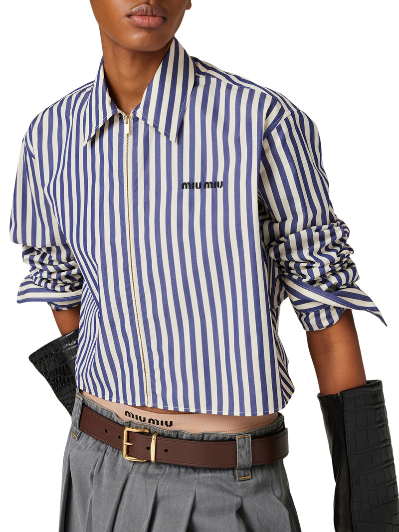 STRIPED POPLIN SHIRT