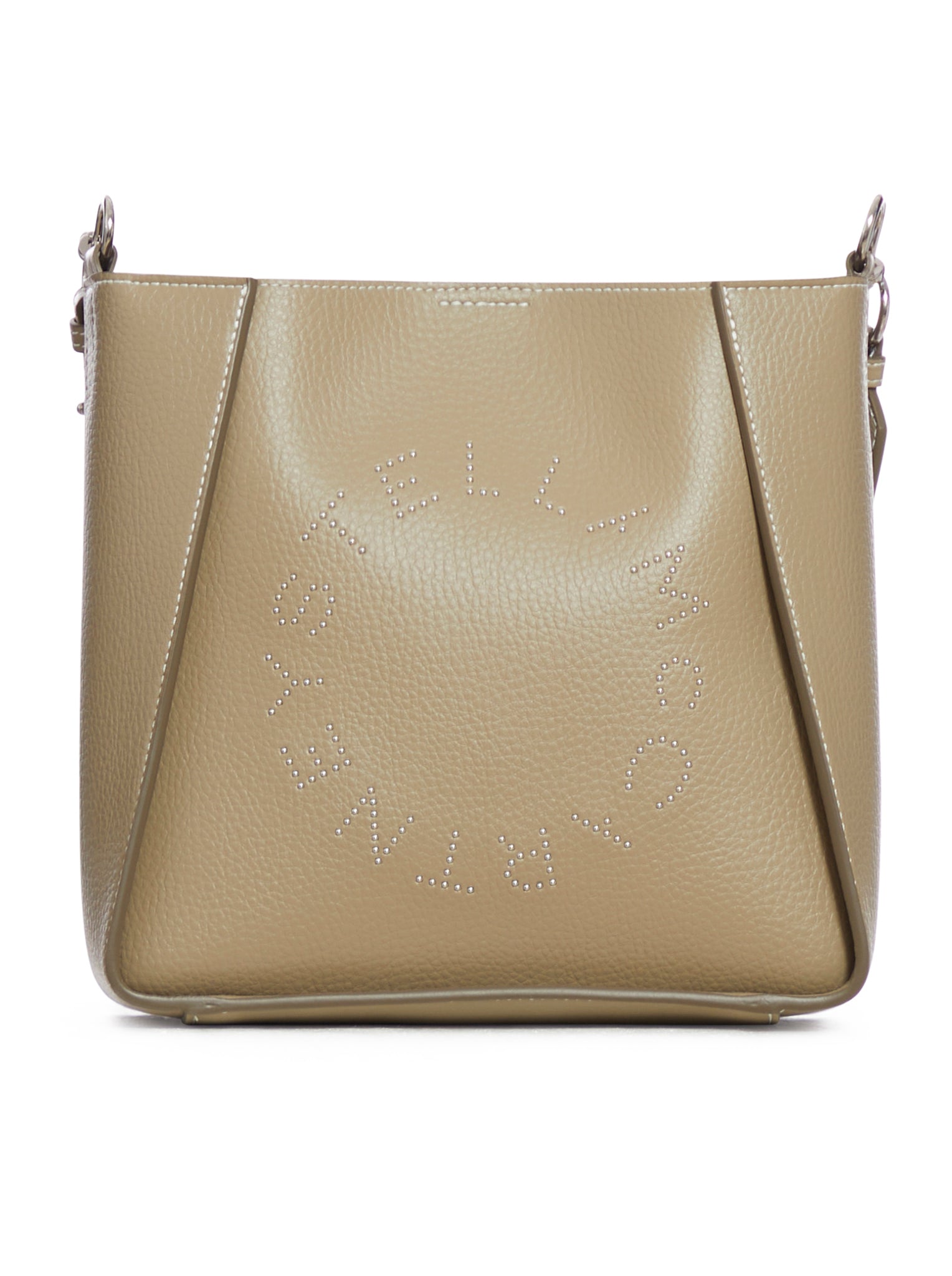 Taupe Logo Shoulder Bag