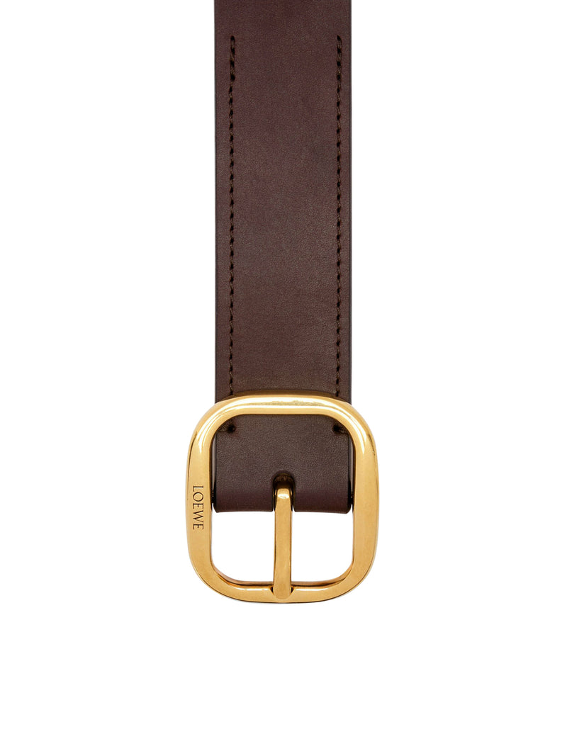 Classic soft rounded calfskin belt