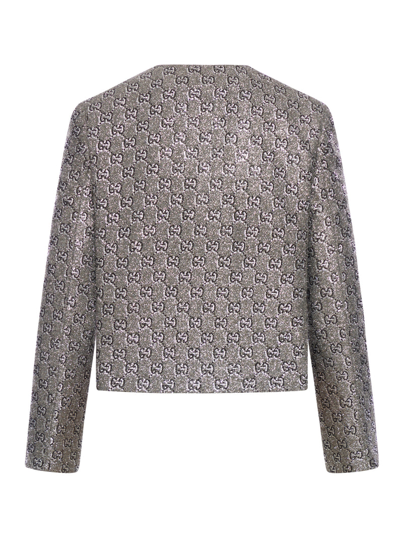 EMBROIDERED WOOL TWEED JACKET GG