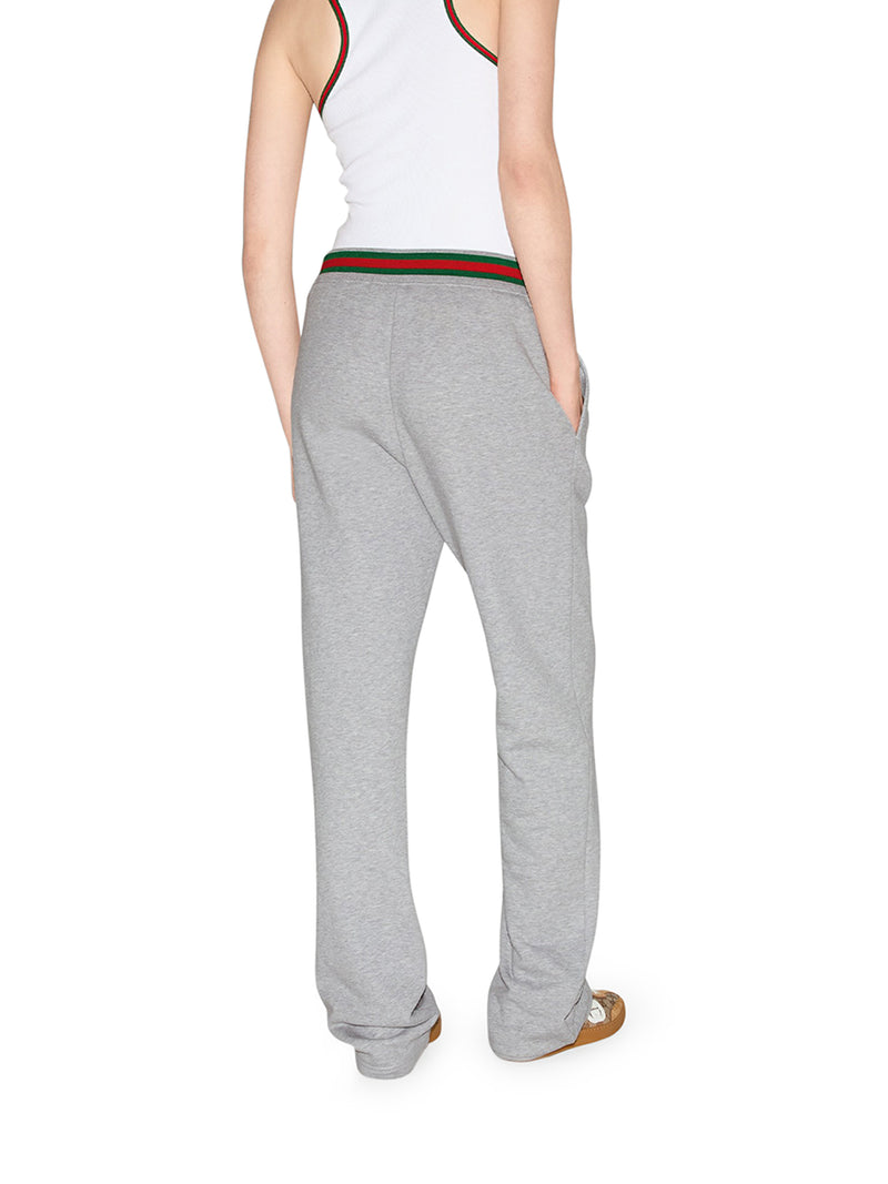 COTTON JERSEY JOGGING PANTS WITH WEB DETAIL