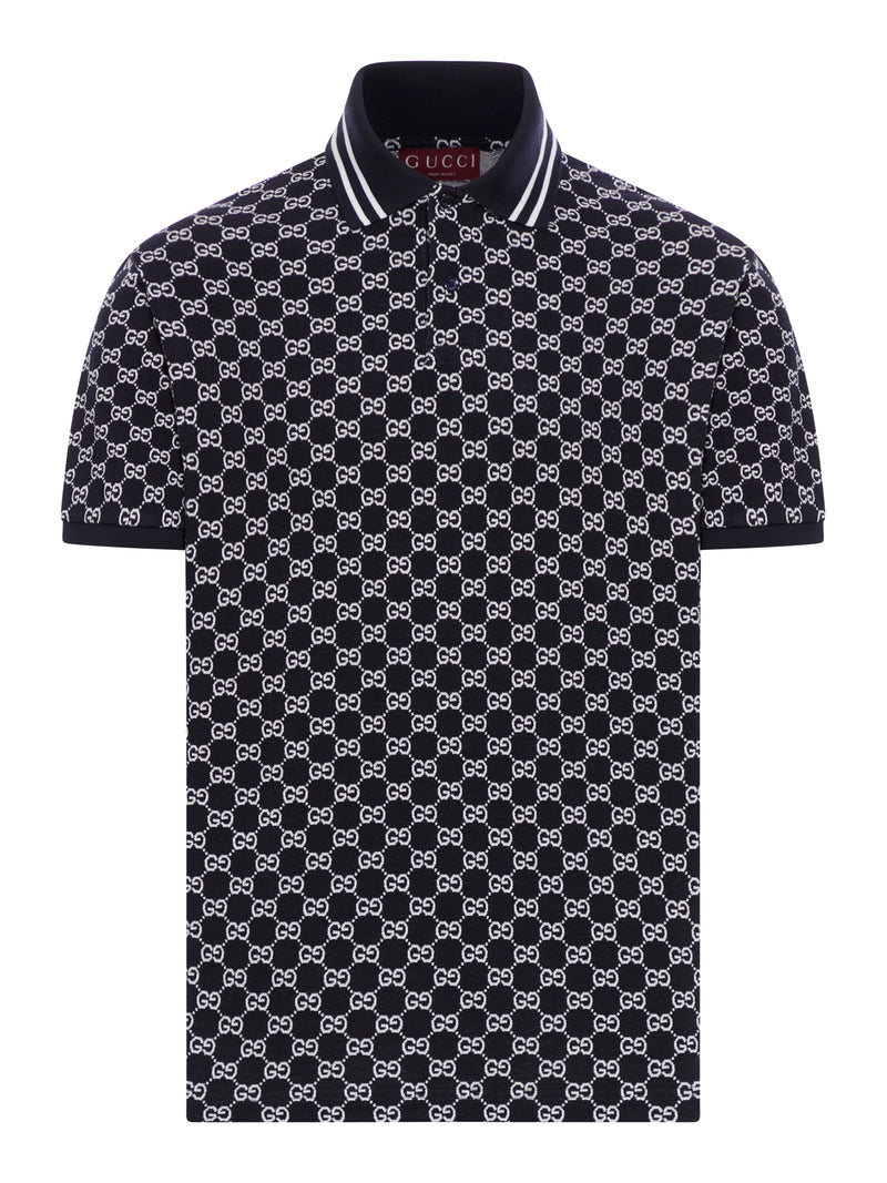 GG JACQUARD COTTON PIQUET POLO