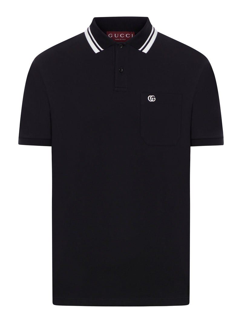 COTTON POLO WITH WEB DETAIL