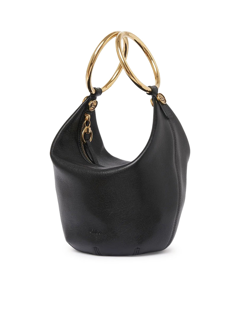 SMALL BRACELET BAG IN GRANATE BUFFALO LEATHER