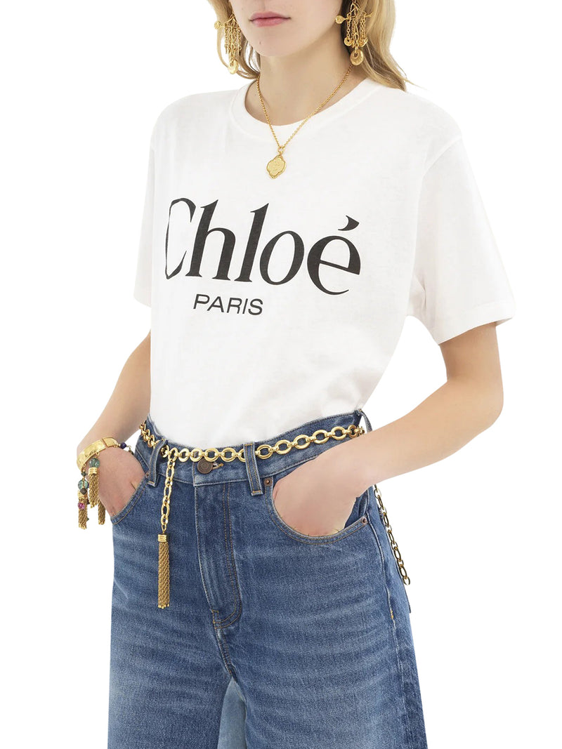 OVERSIZED T-SHIRT WITH LOGO IN COTTON JERSEY